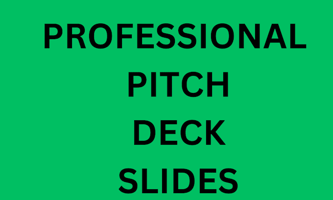 Gig Preview - Do pitch deck slides