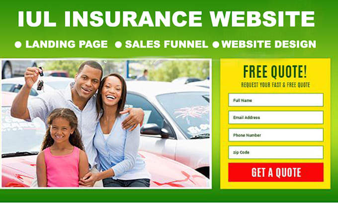 Gig Preview - Iul insurance website insurance leads life insurance