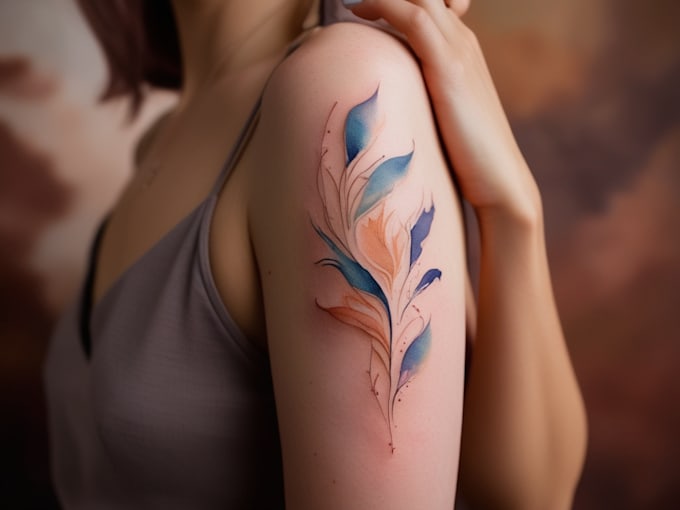 Bestseller - create your watercolor custom tattoo design and illustration