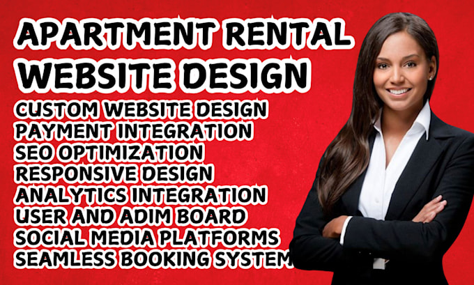 Gig Preview - Apartment rental website apartment booking short term rental vacation rental