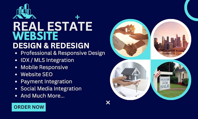 Gig Preview - Design real estate website, idx mls integration, idx website, property listing