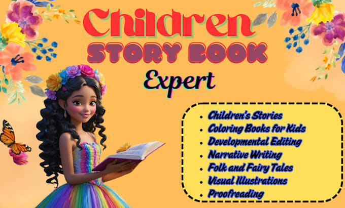 Gig Preview - Write kids story book proofread children story book edit book developmental edit