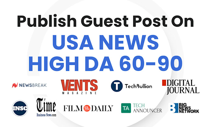 Gig Preview - Publish guest post on USA news websites