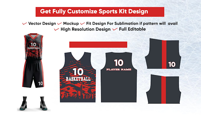 Gig Preview - Do  jersey or kit design with print ready file tech pack