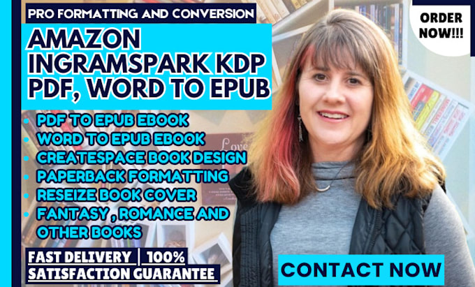 Gig Preview - Transform kdp ingramspark book pdf to epub kpf word to epub ebook formatting