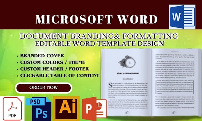 Gig Preview - Do word template letterhead design microsoft word document formatting letterhead