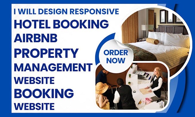 Gig Preview - Design hotel booking website airbnb property management website with booking