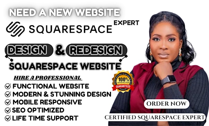 Gig Preview - Do professional squarespace website design, website redesign, responsive website