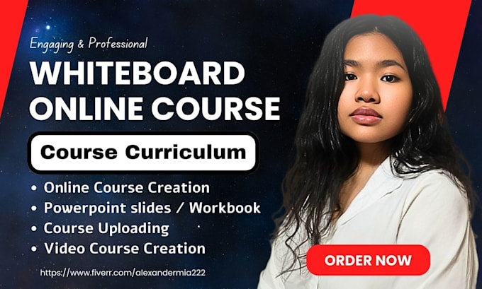 Gig Preview - Create online course creation whiteboard video course workbook curriculum