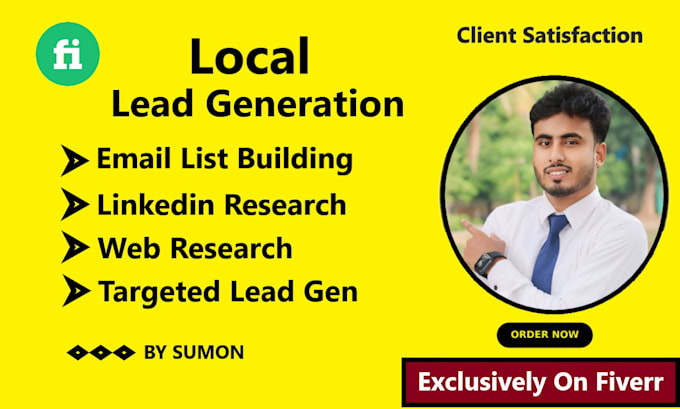 Gig Preview - Do local lead generation and build prospect email list