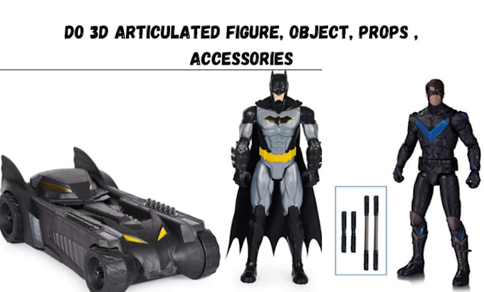 Gig Preview - 3d articulated figure, 3d object, miniature, 3d props, accessories for printing