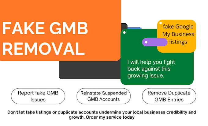 Gig Preview - Reinstate, report to remove fake, do spam gmb account, duplicate gmb listing