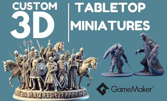 Gig Preview - Create custom 3d miniatures for tabletop games and collectibles for 3d model