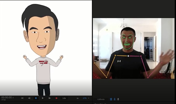 Gig Preview - Generate character animation with adobe character animator puppet