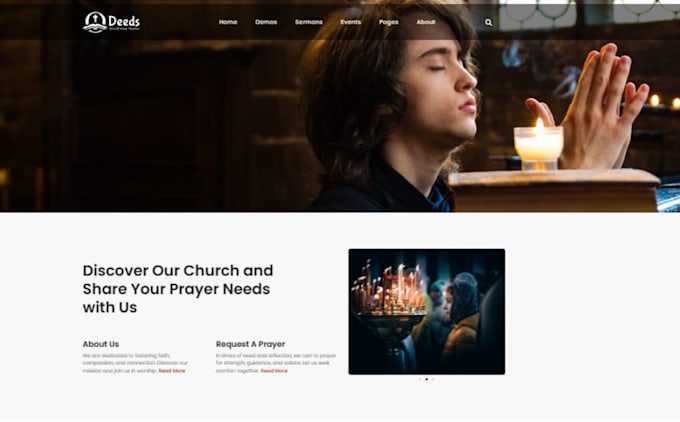 Gig Preview - Build church website ministry website on wordpress