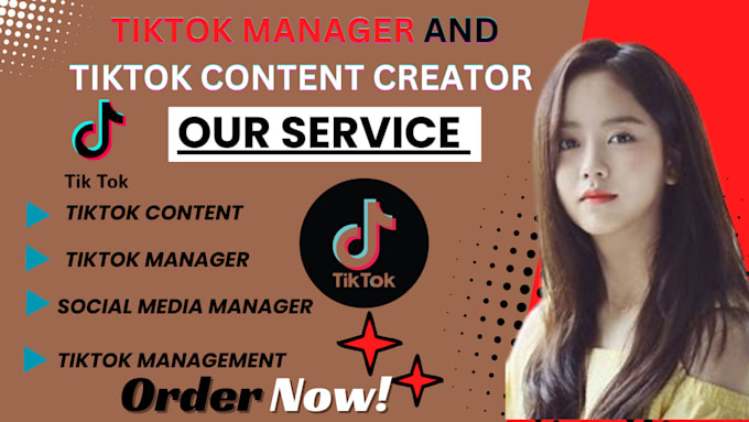 Gig Preview - Be your tiktok manager and tiktok content creator  tiktok growth with engaging