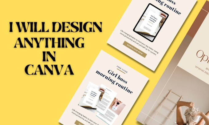 Gig Preview - Design anything in canva editable