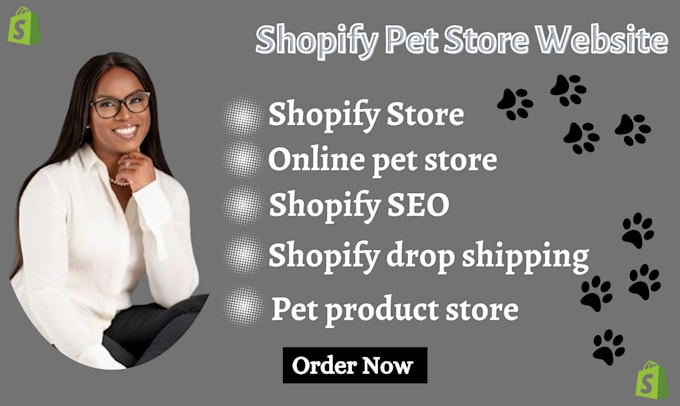 Gig Preview - Do shopify pet accessories store pet website design