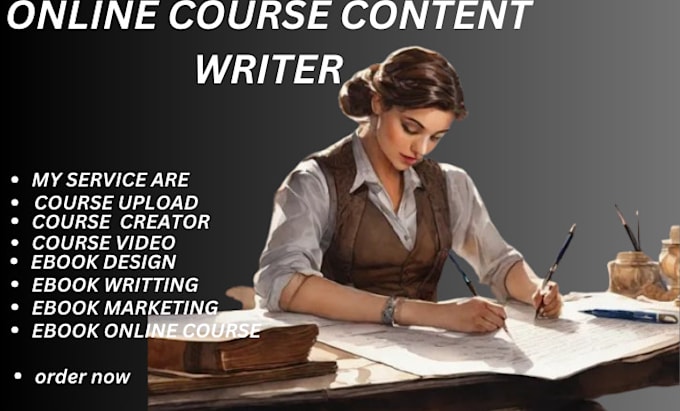 Gig Preview - Create online course content course creation training manual