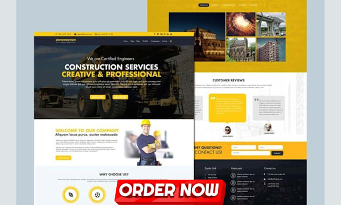 Gig Preview - Design responsive handyman website construction roofing, remodeling website