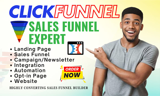 Gig Preview - Do clickfunnels sales funnel, systeme io sales funnel, clickfunnels landing page