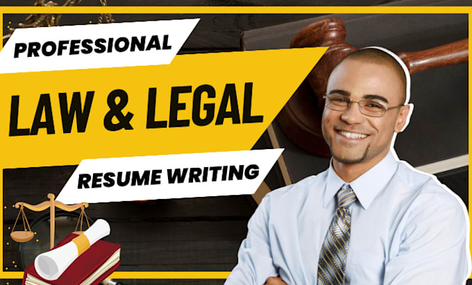 Gig Preview - Write law resume, attorney barrister, legal, cover letter and linkedin profile