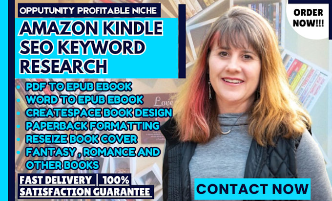 Gig Preview - Do profitable niche amazon kdp keywords research book title with book marketing