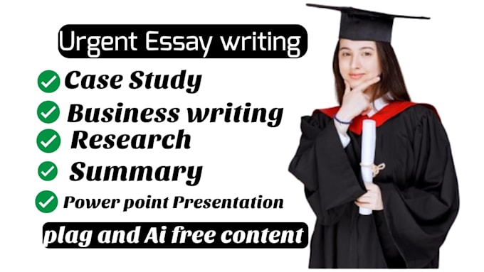 Bestseller - do urgent essay writing, case study, proposal, and research summary