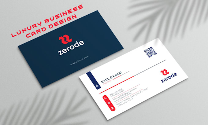 Gig Preview - Do professional business card design, minimalist business card