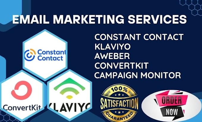 Gig Preview - Do email campaign and workflow on constant contact, klaviyo, aweber, icontact