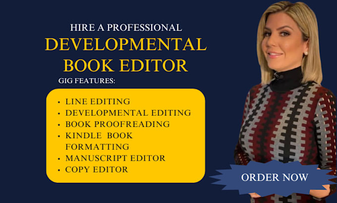 Gig Preview - Be developmental book editor, nonfiction, romance ebook, fiction novel, memoirs