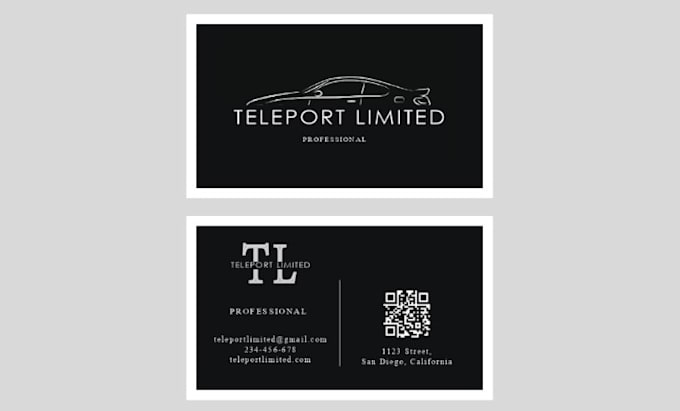 Gig Preview - Create black and modern business cards