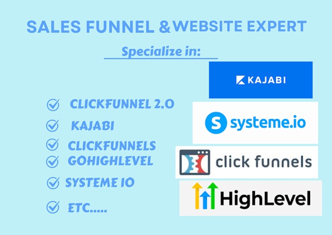 Gig Preview - Migrate systeme io, gohighlevel,kajabi, wix,clickfunnels 2 0 website, error fix