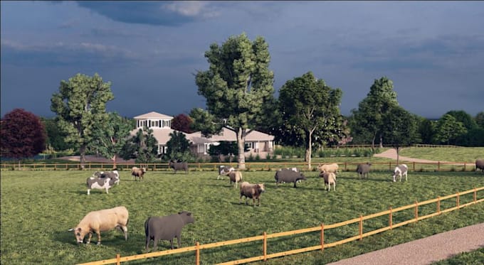 Bestseller - design farmland, render livestock, poultry, landscape environment walkthrough