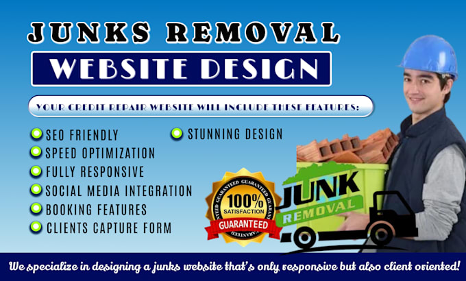 Gig Preview - Junk removal website junk removal junk website handyman website cleaning website