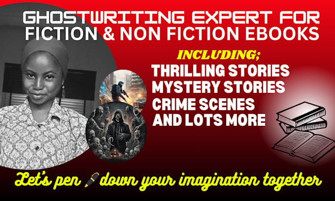 Gig Preview - Ghostwrite stunning mystery thriller novel crime horror short story ebook writer