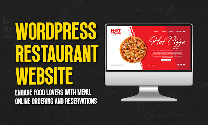 Gig Preview - Build restaurant website, wordpress website with online food ordering