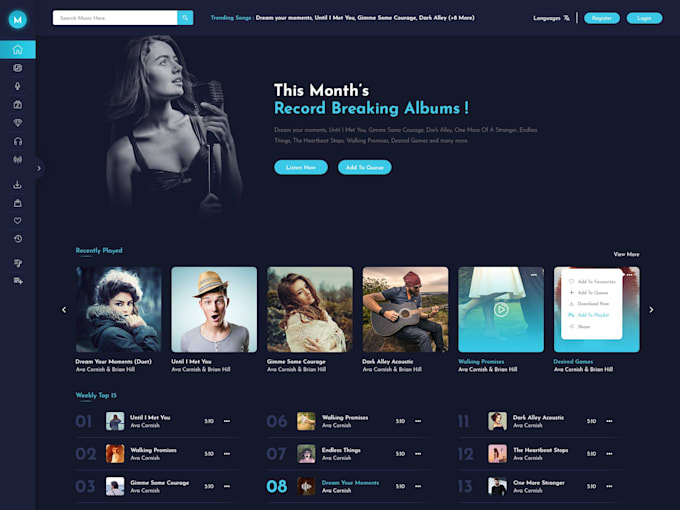 Bestseller - design bandzoogle music website, readymag, dj, simplero, wordpress music website