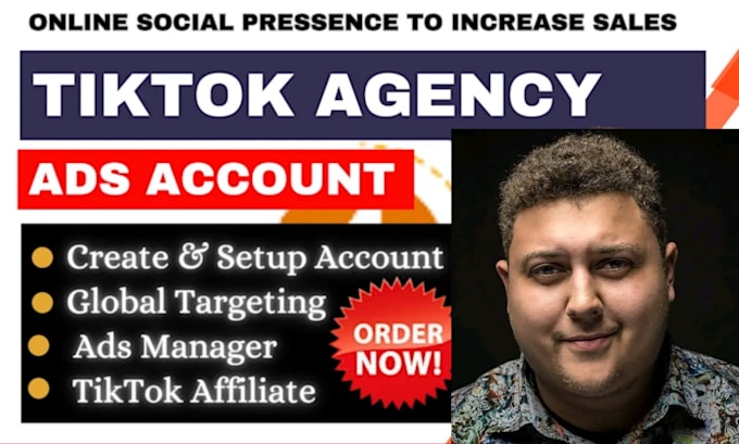 Gig Preview - Create tiktok agency account, set up tiktok agency ads account tiktok ads manage