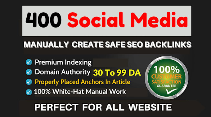 Gig Preview - Build 400 unique social media profiles link building backlinks for your brand