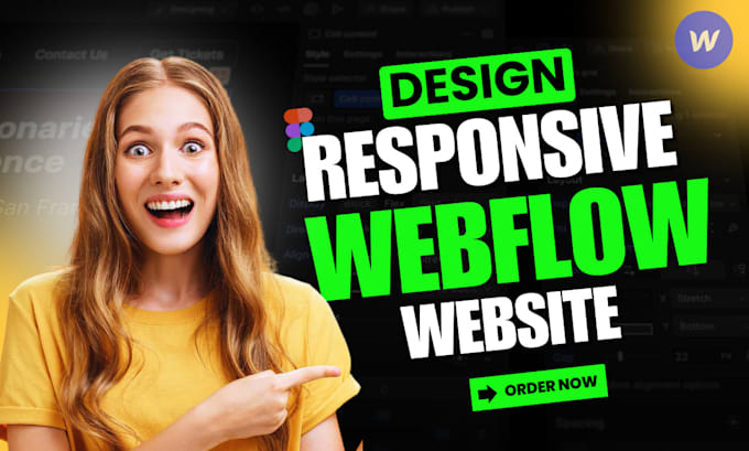 Gig Preview - Design or develop responsive webflow website, figma to webflow expert