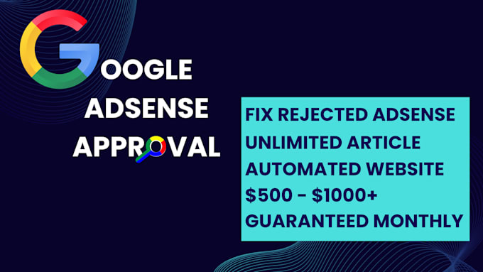 Gig Preview - Guaranteed google adsense approval adsense approved website