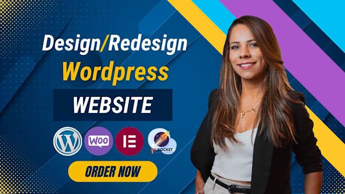 Gig Preview - Design or redesign your wordpress website, business website or blog website