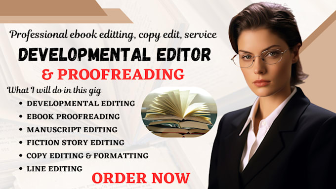 Gig Preview - Structural developmental editor, format memoir  proofreading your ebook fiction