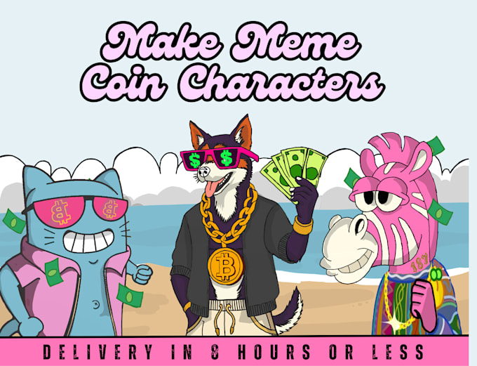 Bestseller - draw custom funny meme coin crypto characters and art