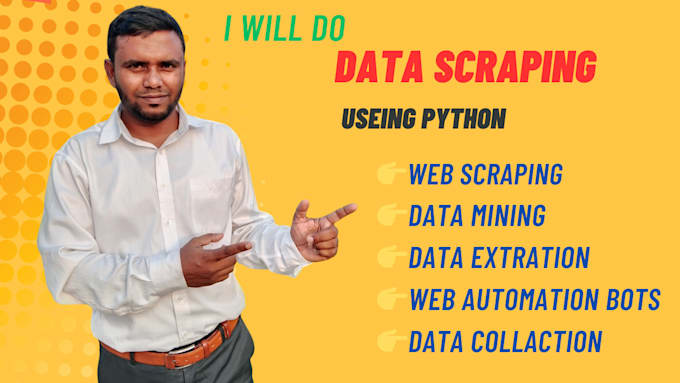 Gig Preview - Do python web scraping, data scraping, data mining, web scraper,data extraction