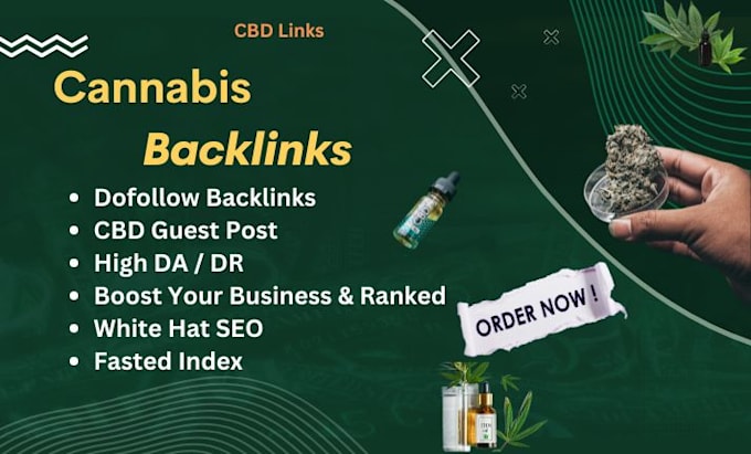 Gig Preview - Build cbd links on marijuana, cannabis backlinks cbd guest post