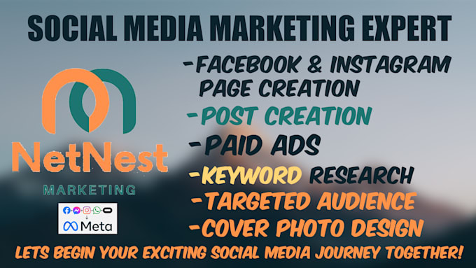 Gig Preview - Be your social media marketing manager facebook instagram expert