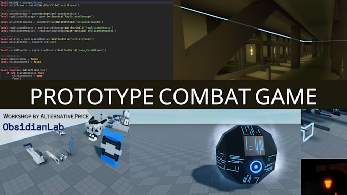 Gig Preview - Prototype a roblox combat game