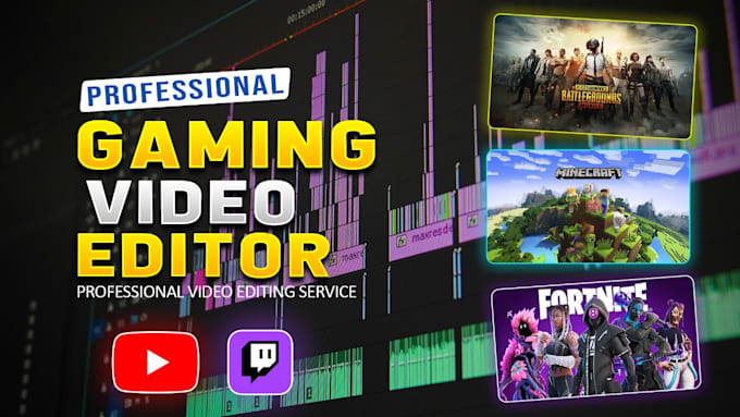 Gig Preview - Edit youtube or twitch gaming videos